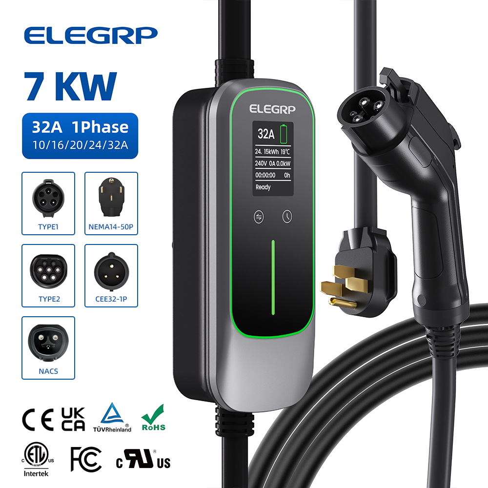 ELEGRP 32 Amp Portable Electri - Home Ev Charger recension och pris