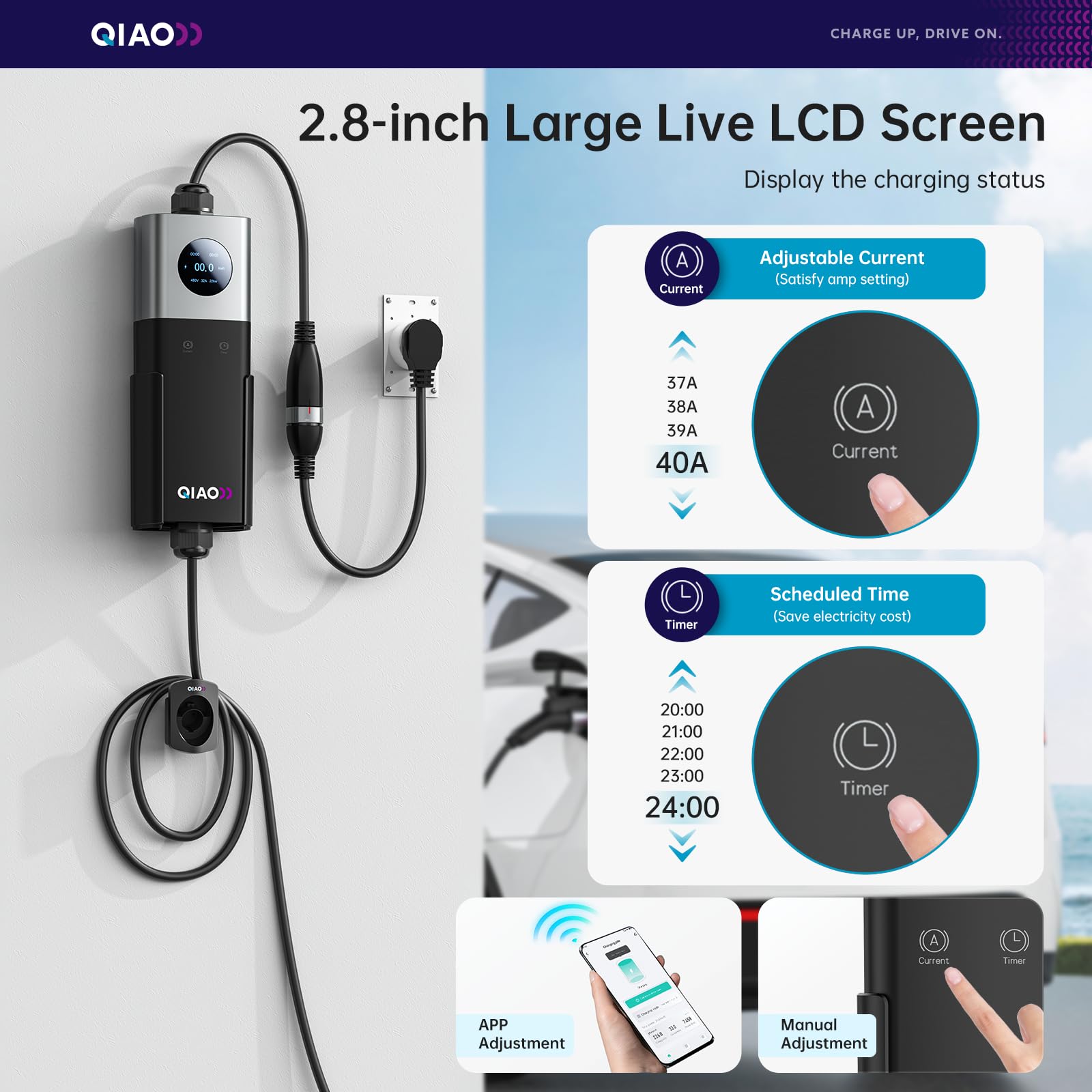 QIAO Level 2 EV Charger SAE J1 - Ev Charger Adapter recension och pris