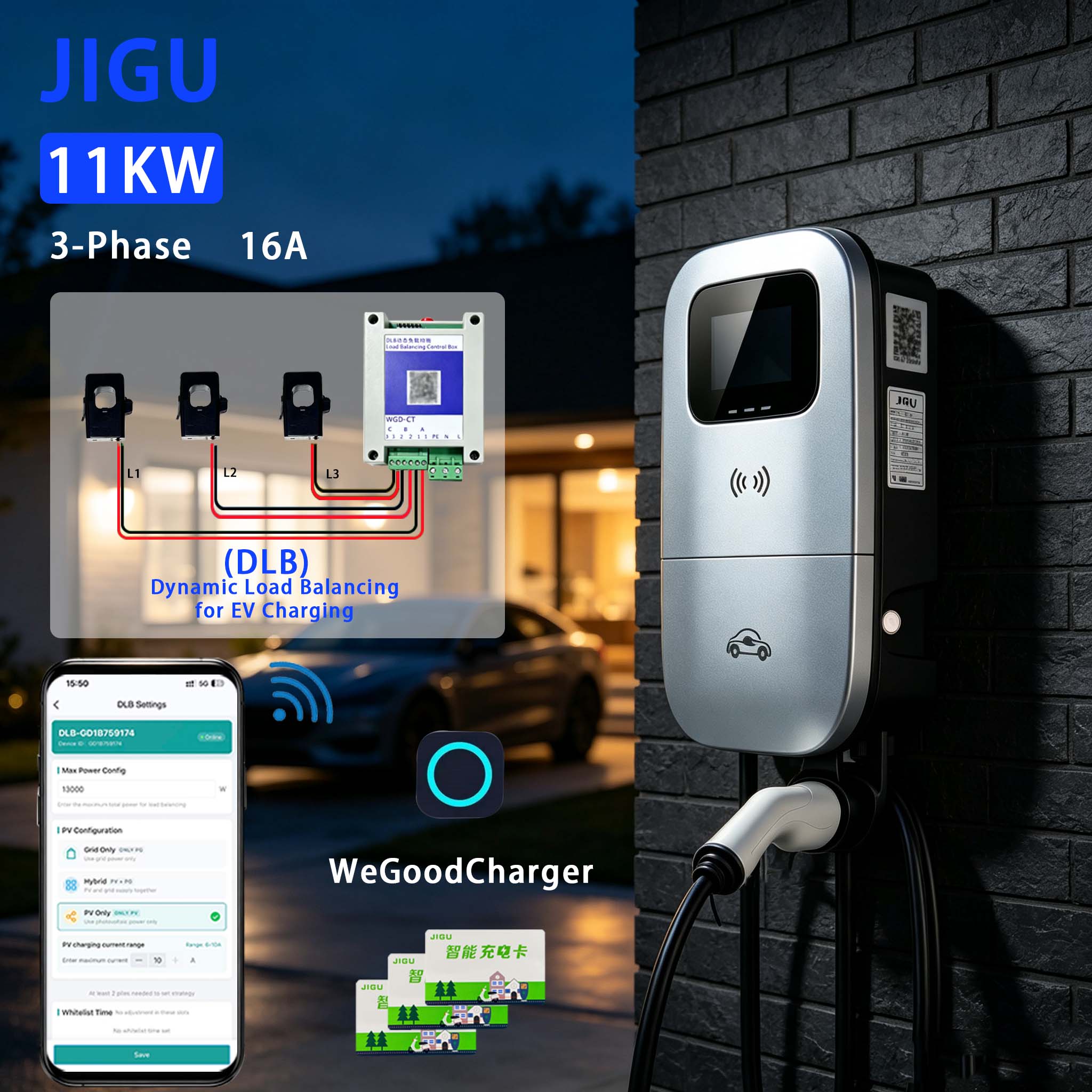 JIGU Dynamic Load Balancing EV - Wallbox Ev recension och pris