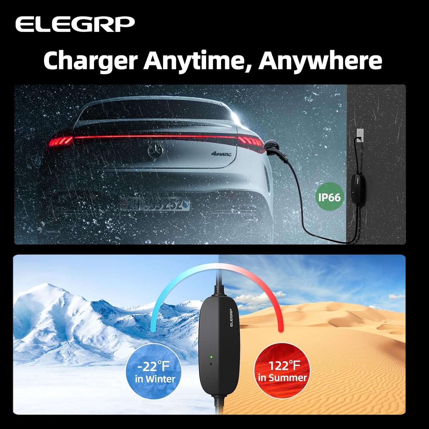 ELEGRP J1772 Ac Fast EV Car Ch - Type 2 Charger recension och pris