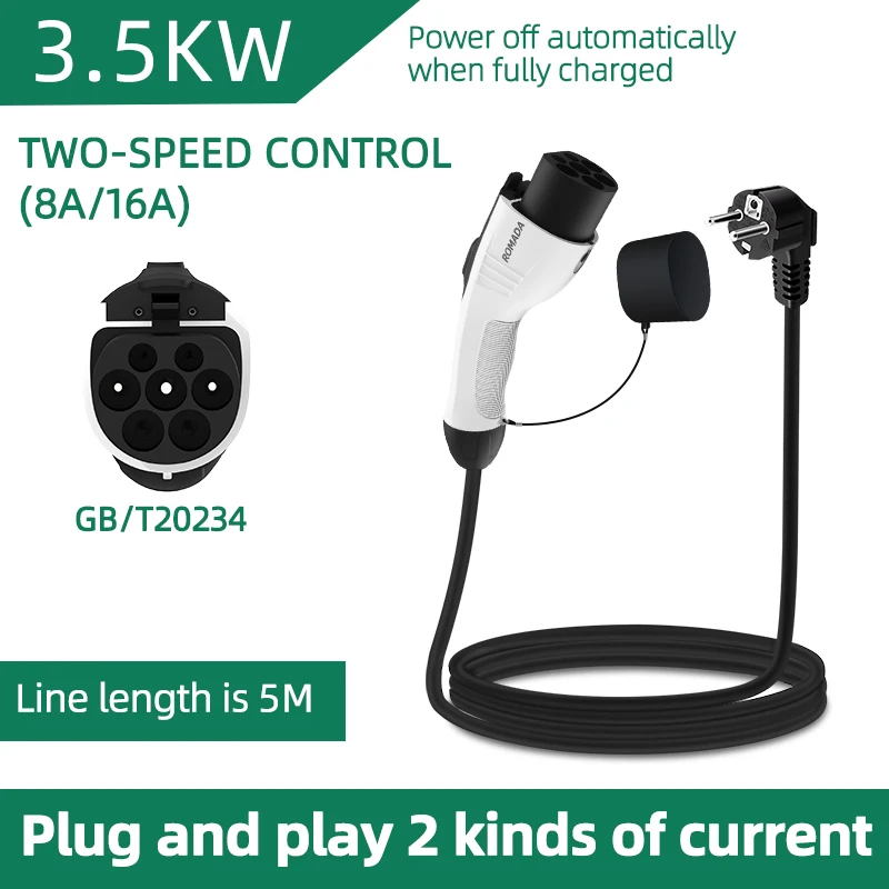 For Electric Vehicle 3.5KW 16A - Ev Charger Adapter recension och pris